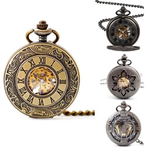 Latest Designs Vintage Men‘s Mechanical Pocket Watch Gifts for Gentleman Husband Son Father Necklace Pendant Clock Fob Watches