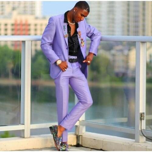 2020 New Mens Suits With Pants Slim Fit Tuxedo Wedding Suits For Men Business Blazer Custom Two Piece Latest Coat And Pants