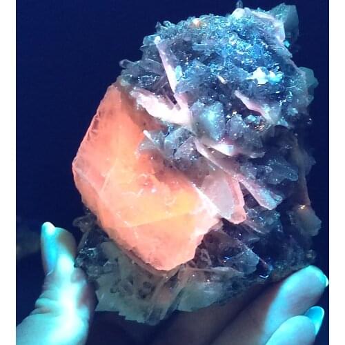 375gNatural white calcite and cluster crystal symbiotic mineral specimens repair home decoration quartz gemstones