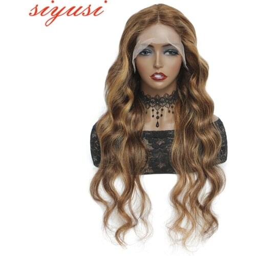 P4/27 Body Wave Lace Front Human Hair Wigs 13x4 HD Transparent Lace Frontal Wig Glueless 10-32 inch Ombre Wigs For Women