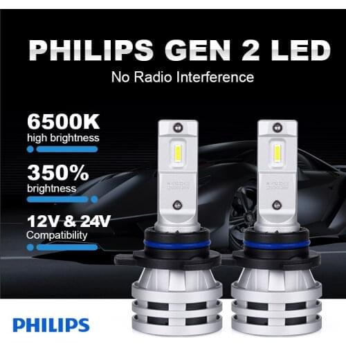 Philips Ultinon Essential H7 LED Headlight No Interference 9012 LED HIR2 G2 LED H1 H4 H11 HB3 HB4 9005 9006 Car FogLamp 24V 12V