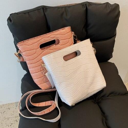 Crocodile Pattern Simple Vintage Leather Crossbody Bags For Women Ladies Shoulder Messenger Bag 2021 New Purses and Handbags