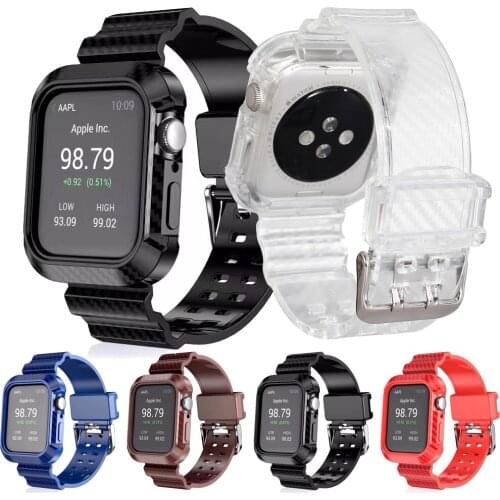 Watch Band For Apple Watch Series 6 SE 5 1 2 3 40mm 44mm Silicone Replacement Single Loop Watch Strap Bracelet for iwatch