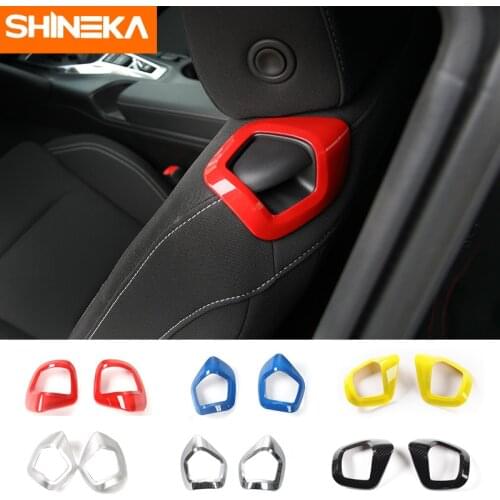 SHINEKA Seat Backrest Manual Seat Adjustment Handle Cover Trim Car interior Decoration for Camaro 2017