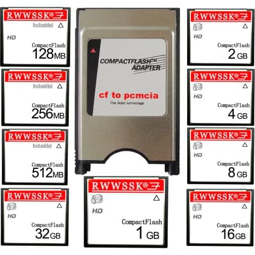 SLC compact flash cf card to pcmcia 128MB 256MB 512MB 1GB 2GB 4GB 8GB 16GB 32GB+pcmcia for CNC IPC Numerical control machine