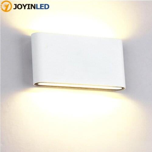 JOYINLED Modern Design Up Down Dual-Head Indoor Outdoor Lighting Wall Lamp Contract COB 6W 12W LED Wall Light IP65 Waterproof