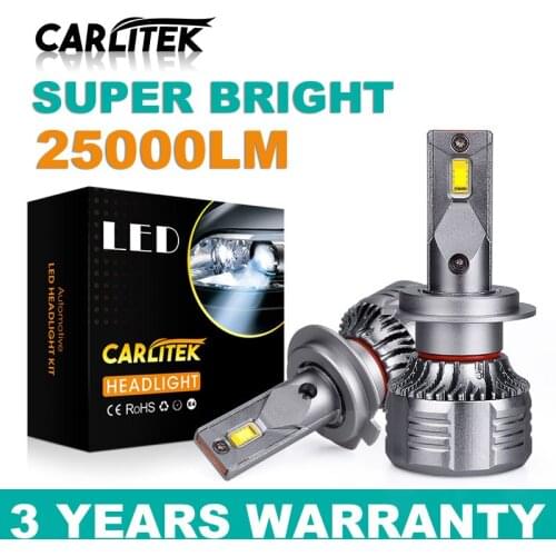 Carlitek h7 led с линзой H11 HB4 9006 HB3 9005 25000LM CSP Chips LED Headlight Car Auto Lamp NEW Lamps Canbus 12V 24V SA
