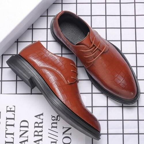 Luxury Business Leather Oxford Shoes Men Breathable Rubber Formal Dress Shoes Male Office Wedding Flats Footwear Mocassin Homme