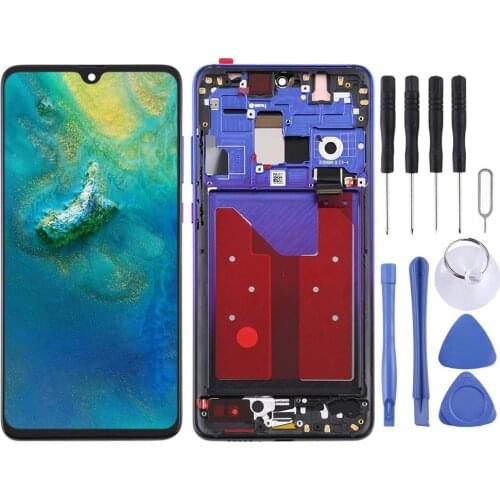 LCD Screen and Digitizer Full Assembly with Frame for Huawei Mate 20