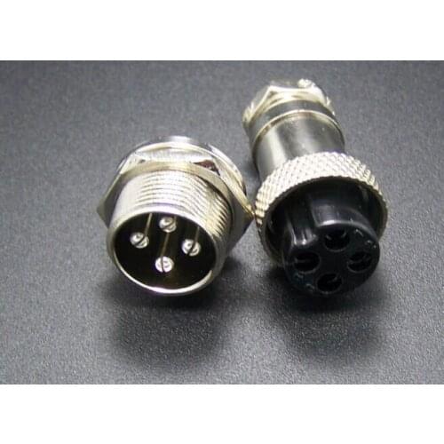 Good quality 10Pair=20Pcs GX16 GX16-4 4P 4Pin 16mm Male & Female Wire Panel Connector Circular Aviation Connector Socket Plug