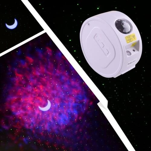 White 3-in-1 LED Starry Sky Projector Light Star Galaxy Ocean Wave Night Lamp 5V 1.5A EU plug For Indoor Room Party