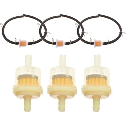 6-Piece Gas Fuel Filter with Hose Line 47cc 49cc Motorcycle Quad ATV Mini Moped
