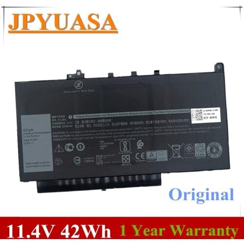 7XINbox 11.4V 42Wh 3500mAh 7CJRC 21X15 Original Laptop Battery for Dell Latitude E7470 E7270 Series