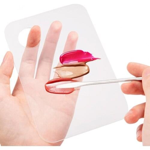 Acrylic Palette Professional Colors Mixing Transparent Makeup Mixing Acrylic Spatula Foundation Palette for Beauty
