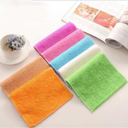 Bamboo Microfiber Terry Napkins Fabric Kitchen Cloth For Home Washing Dishes Tableware Household Supplies Products Convenience