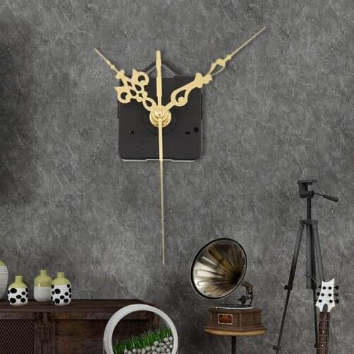 Silent 1 Set Quartz Clock Parts Wall Arts Mural with Gold Hands Making Making Tools Handmade Repair DIY Silence Watch