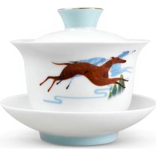 Tea Tureen TAETEA GaiWan Tea Cup Porcelain Dayi "Wang Shi" Teawares Teatools Teasets 150ml