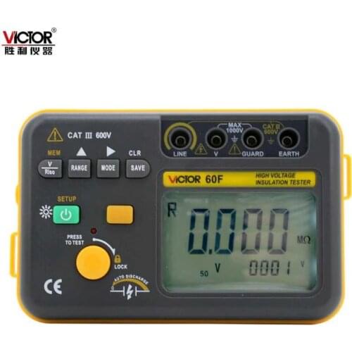 Victory genuine digital insulation resistance tester VC60F digital Mega ohm meter insulation tester 2500V