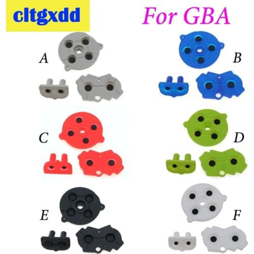 Cltgxdd 50Sets Colorful Rubber Conductive Buttons A-B D-pad for Nintend GameBoy Advance GBA Silicone Conductive Keypad pad