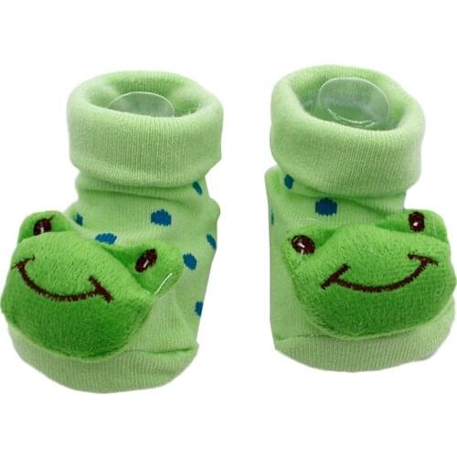 Baby Frog Short Socks Toddler Newborn 3D Cartoon Frog Short Sock Slipper Shoe Children Winter Socks Slipper Shoes