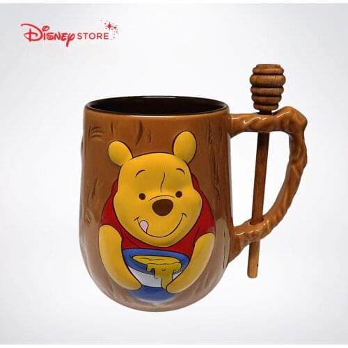 Disney Ceramic Water Cup Cartoon Cute Winnie the Pooh Ceramic Maker Maker 500ML large capacity cup