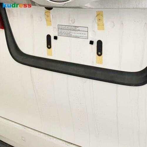 For Toyota Alphard Vellfire 2016-2018 2019 Carbon Fiber Rear Trunk Cover Trim Molding Strip Tail Licence Plate Trim Car Styling