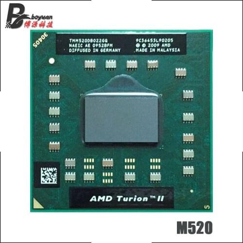 AMD Turion II Dual-Core Mobile M520 2.3 GHz Dual-Core Dual-Thread CPU Processor TMM520DBO22GQ Socket S1