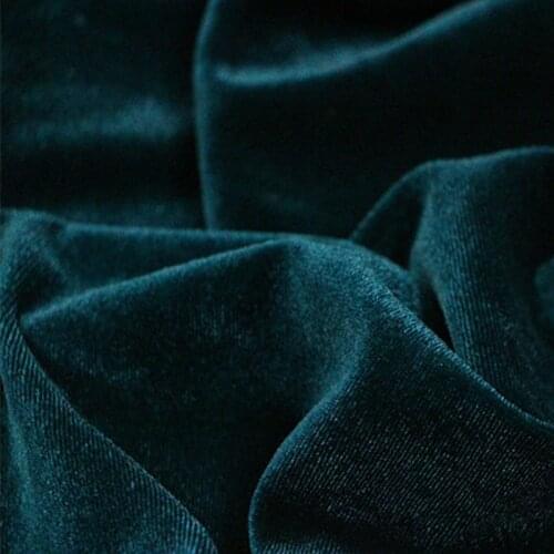 Soft Solid Gray Stretch Velvet Fabric By The Meter For Clothing, Curtain Fabric, Red, Black, White, Blue, Burgundy, Pink