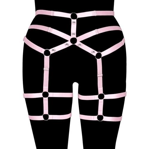 Fetish Harness For Plump Women Plus Size Sexy Lingerie Bondage Exotic Apparel Festival Rave Wear Costume Belt Garters Stocking