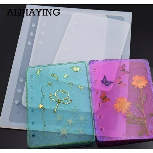 M0011 Silicone Mold DIY Crafts Notebook Shaped A5 A6 A7 Mirror Jewelry Making Book Resin Craft Molds
