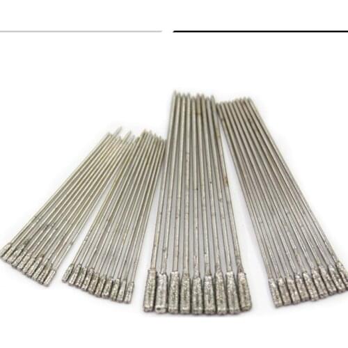 10pcs Emergy diamond Grinding burr jade drilling bits stone pearl drilling tips for hanging mill dremel rotary tools