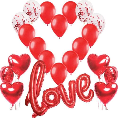 Wedding Marriage Room Proposal Arrangement Balloon Decoration Valentines Day Romantic Balloon Set Bedroom Balloon Package