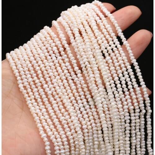 Natural Freshwater Potato Pearl Beading 2-3mm Punch White Pearls Loose Beads for Jewelry Making DIY Elegant Necklace Bracelet