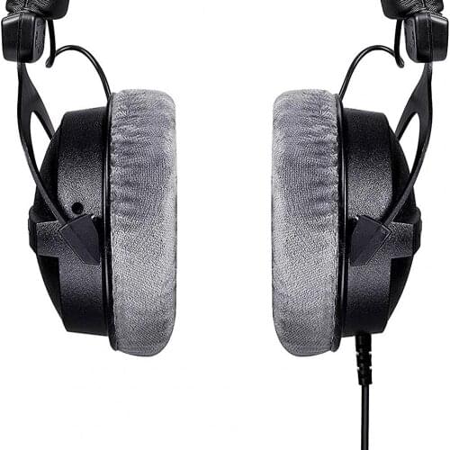Bluelans 1 Pair Headphone Cushions Replaceable Dust-proof Soft Gaming Headphone Sleeves for Beyerdynamic DT99/DT880/DT770 PRO
