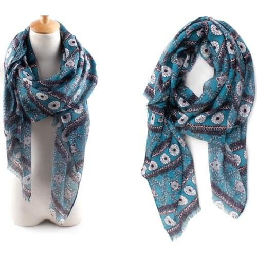 2015 New Modal Circle Rattan Flower Print Scarf Women Vintage Flower Scarves Shawls Hijab Women Floral Wraps free shipping