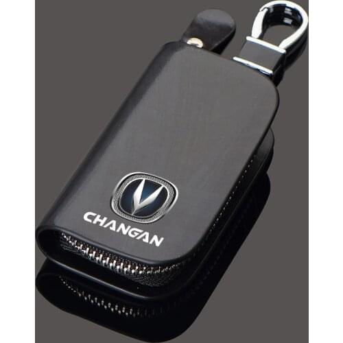 New Leather Car Key Case For CHANGAN CS15 CS35 CS55 CS75 CS95 EADO Key Case Cover Remote Cover Car Accessories