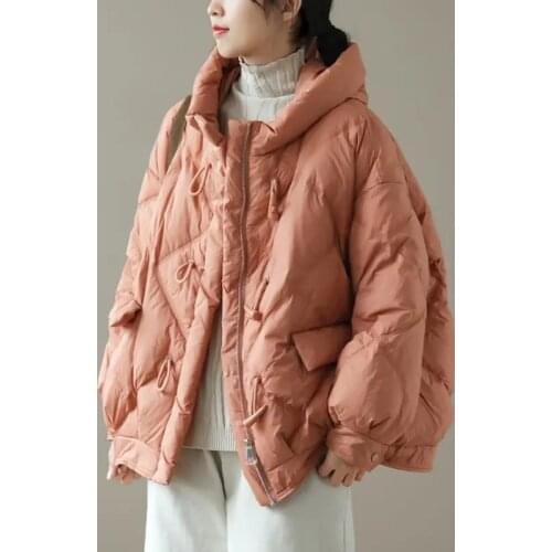 Women Vintage Hooded Parkas Solid Color Warm Coats 2021 Winter New Long Sleeve Tops Zipper Women Clothes Plus Cotton Outerwear