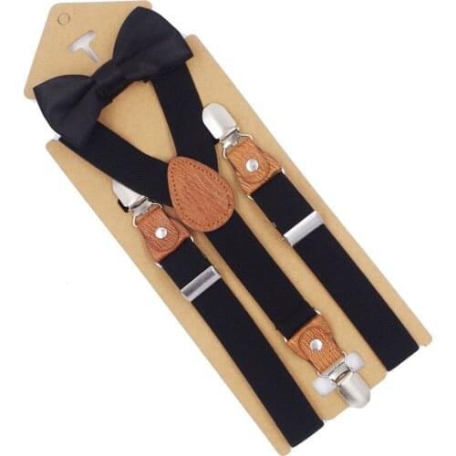 New Kids Suspenders Set Baby Braces with Tie Environmental Clips Tirantes Set Children Suspensorio Elastic Strap 2.5*75cm