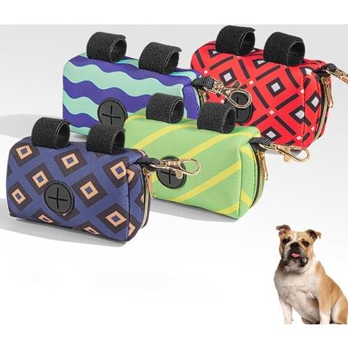 Velcro Portable Dog Poop Biodegradable Bag Dispenser Pouch Pet Puppy Cat Pick Up Poop Bag Holder Pets Supplies Garbage Bags