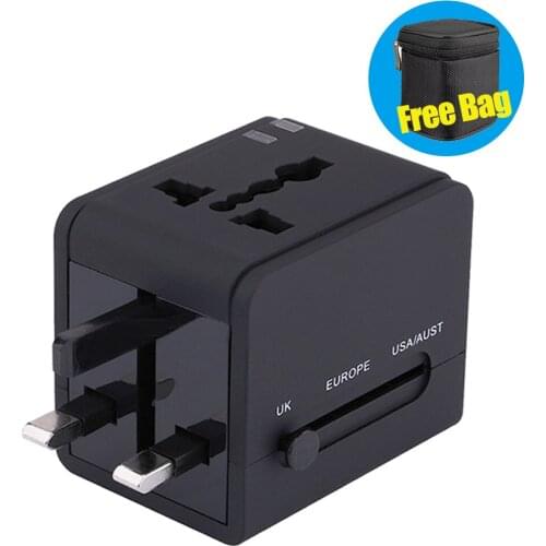 Travel Conversion Plug Global General Conversion Plug Multinational Conversion Plug Double USB Global Conversion Plug