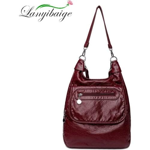 Simple Multifunctional Girl Bag Fashion Solid Color Craft Designer Bag Luxury PU Leather Travel Backpack Retro Girl Shoulder Bag
