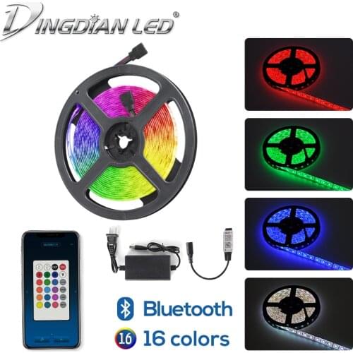 Bluetooth Led String Light APP Control Colorful 5M AV100-240V 5050LED RGB Waterproof Lamp Belt String Fairy Led Light with Plug