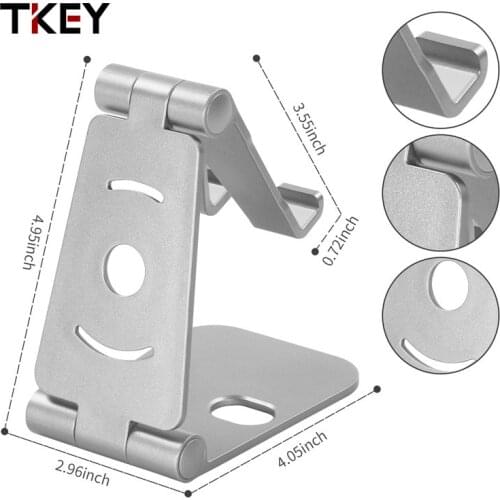TKEY Newest Plastic Non-slip Bracket For Mobile Phone Tablet Universal Desktop Holder Adjustable Folding Creative Portable