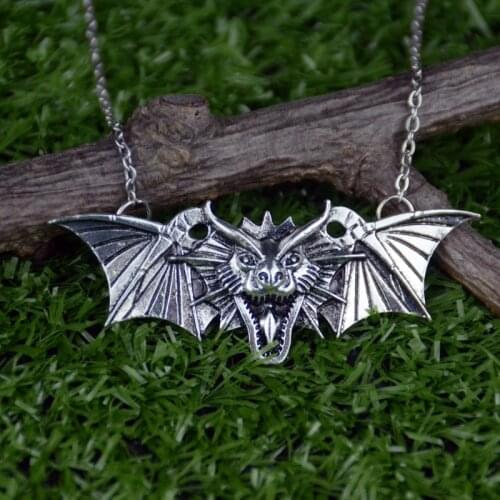 Vintage Dragon Pendant Necklace Punk Gothic Party Jewelry For Women Men
