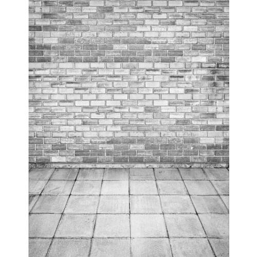 TR 5x7ft White Brick Wall Vinyl Photography Background Backdrops Brick Floor Backgrounds for Wedding photo studio Baby Backdrops