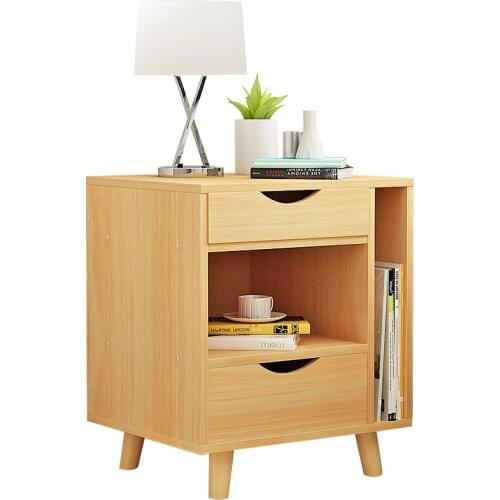 North Coffee Tables Nightstand Simple Modern Multi-functional Dressing Cabinet Storage Bedroom Mini Desk with Mirror 45*35*55