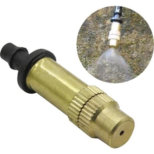 1/4" Copper Atomized Agriculture Greenhouse Garden Watering Sprinkler Mist Irrigation Spray Nozzles Brass Water Fog 10 Pcs