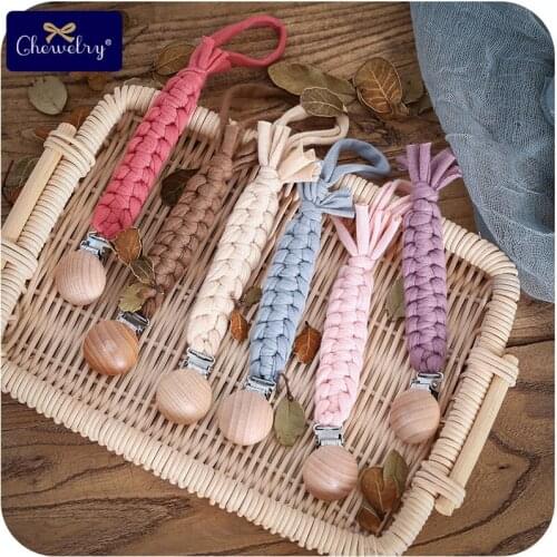 1pc Baby Pacifier Clip Chain Dummy Clip Woven Pacifier Holder Braided Clip Nipple Soother Chain For Infant Baby Feeding Products