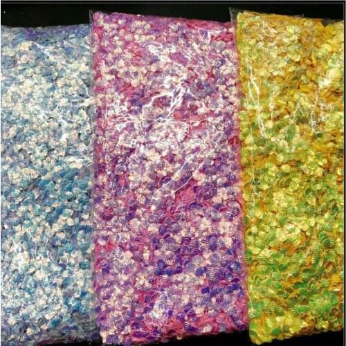 12 Colors,500g/bag Mermaid 7mm Shell Shape Holographic Nail Glitters Polish For Nails Manicure Tool Nail Art Decoration DX01-012