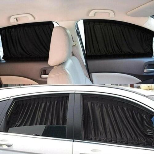 2pcs Car Anti-UV Side Window Sunshades Car Window Shade Curtain Auto Rear Windshield Sun Block For Most Of Cars SUV